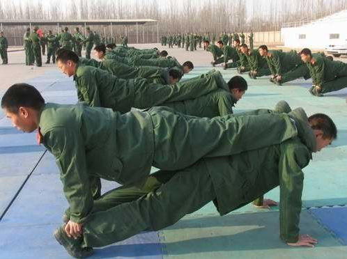 chinese army training, push-up