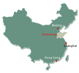 location of Shandong province