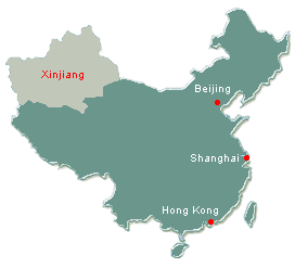xinjiang location, location map of xinjiang