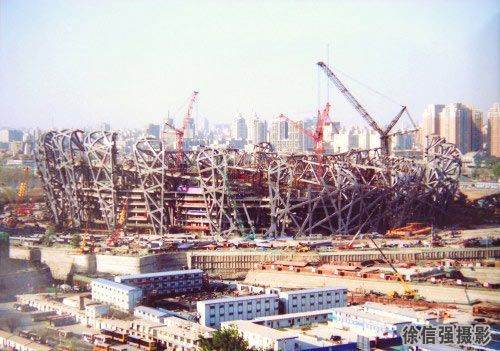 construction pictures of the olympic 