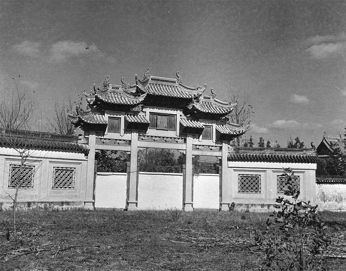 temple in field, old shanghai