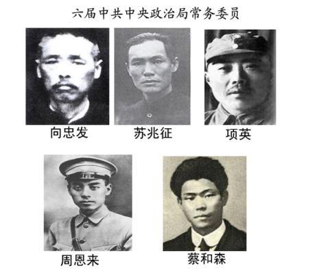 members of standing committee of poli-bureau of CPC 6th national congress