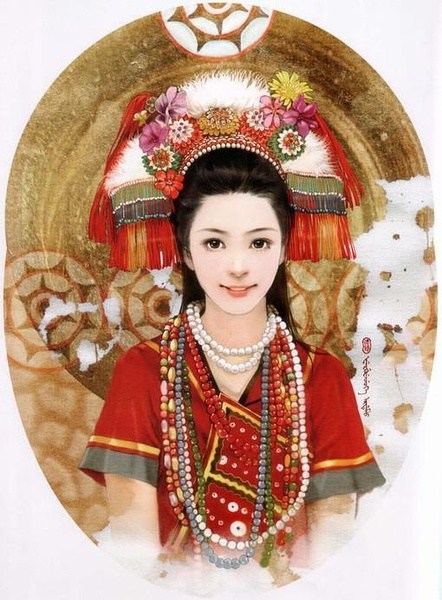 gaoshan woman dress and accessories