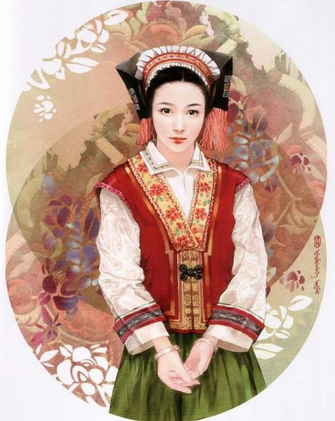 gelao women dresses and accessories, china ethnic groups