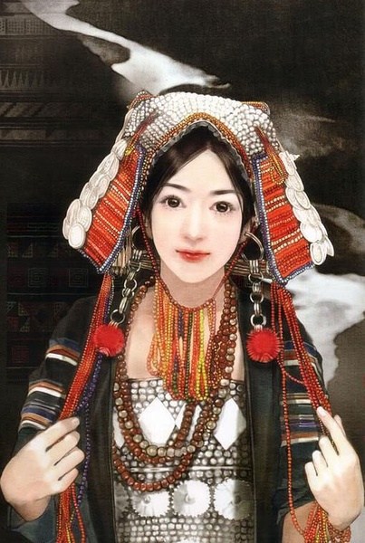 chinese ethnic hani woman