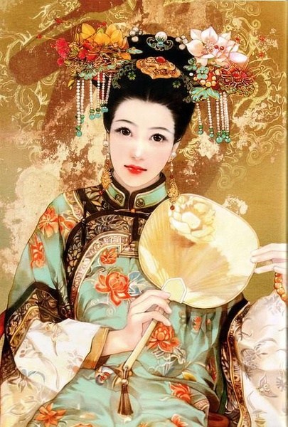 manchu woman dress and accessories