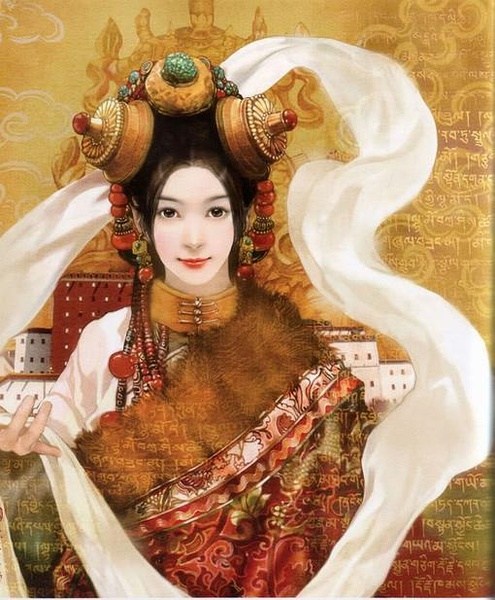 china ethnic tibetan woman