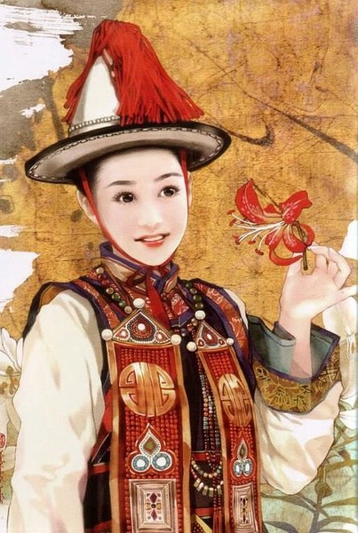 china ethnic yugur woman