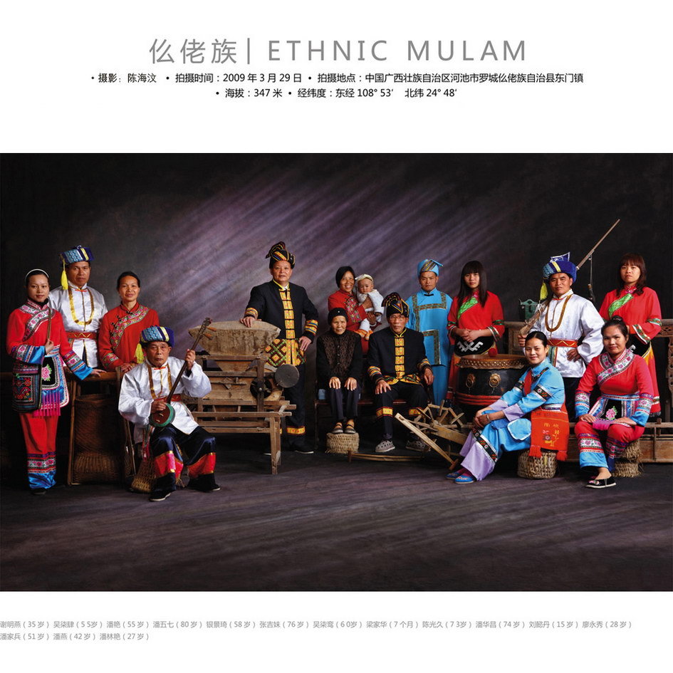 mulam people, china ethnic mulam, family picture of mulam