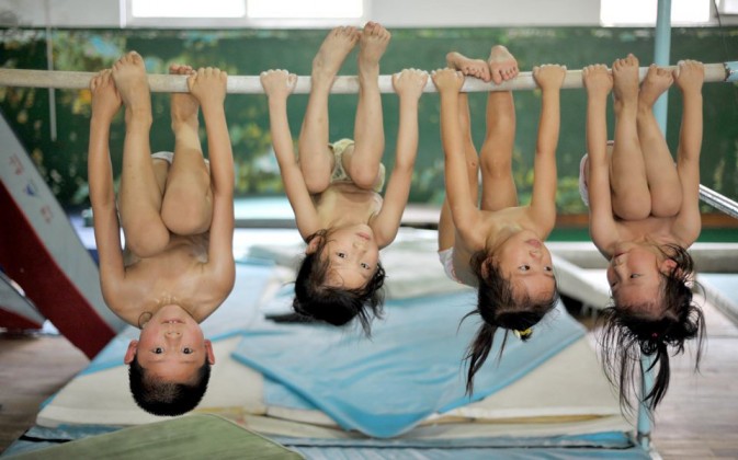 gymnasts training from very young for gold