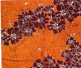 flower, chinese wax painting art, by guizhou artists