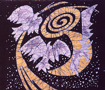 flying birds, Chinese art of wax painting