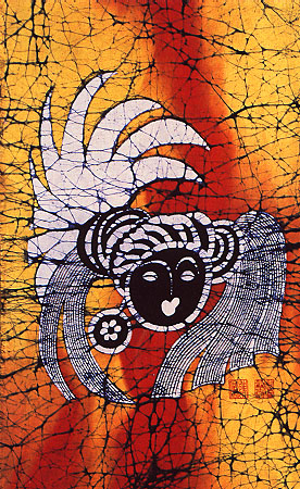 head ornaments, chinese art of waxing painting, guizhou wax painting