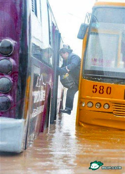 transfer bus in water