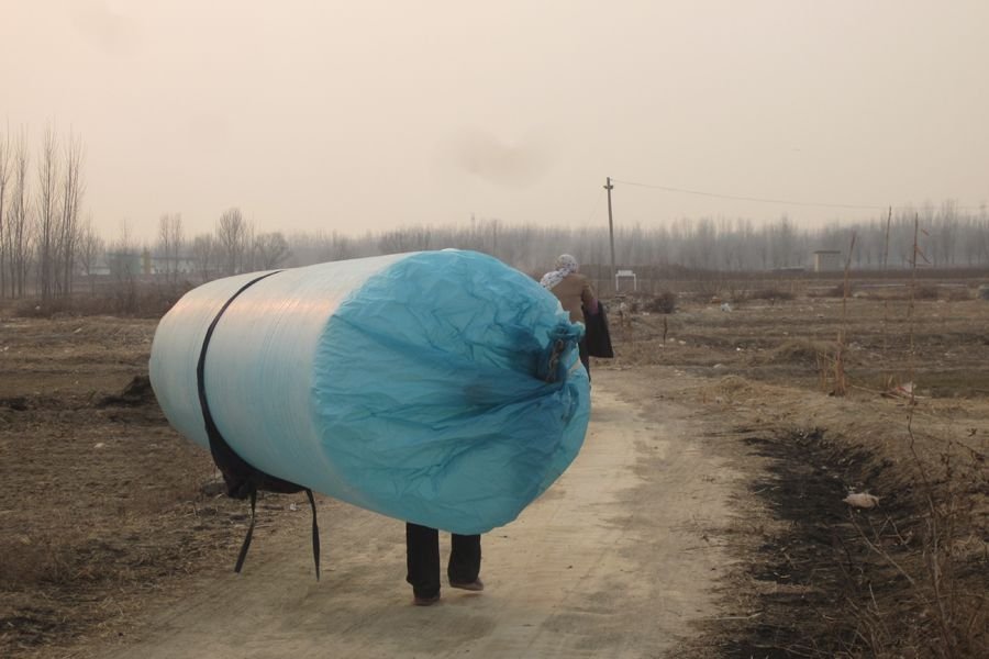 take natural gas home by using plastic bag