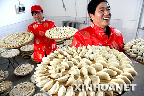 dumplings (jiaozi) are ready to cook