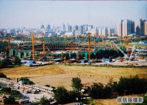 construction pictures of the olympic 
