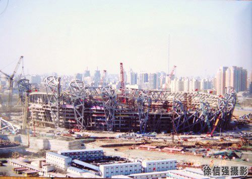 construction pictures of the olympic 