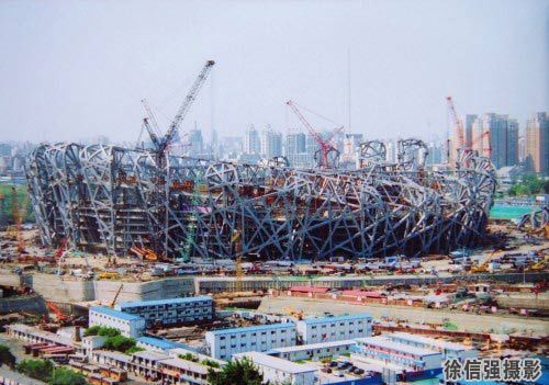 construction pictures of the olympic 