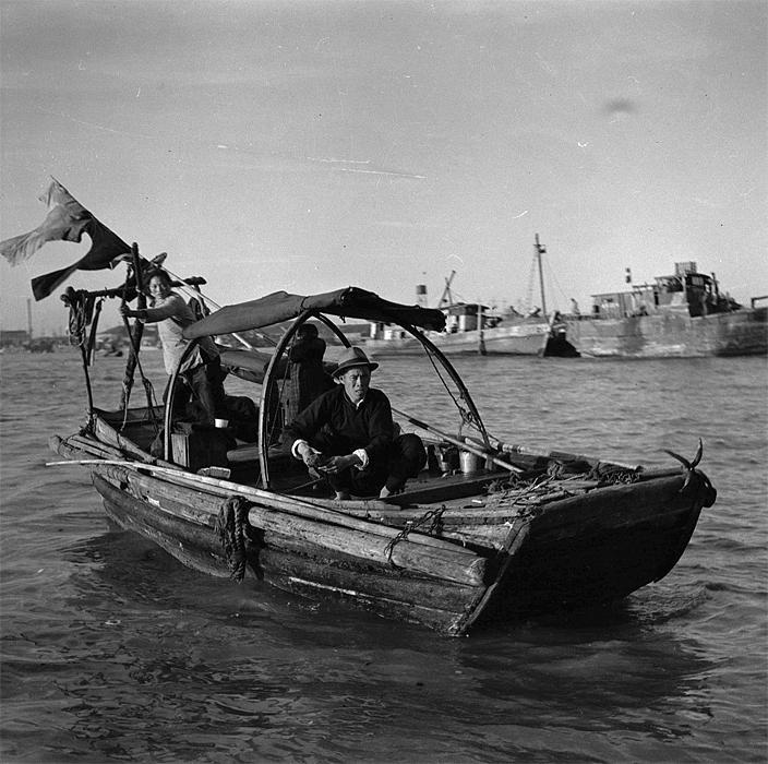 sampan, old shanghai scene