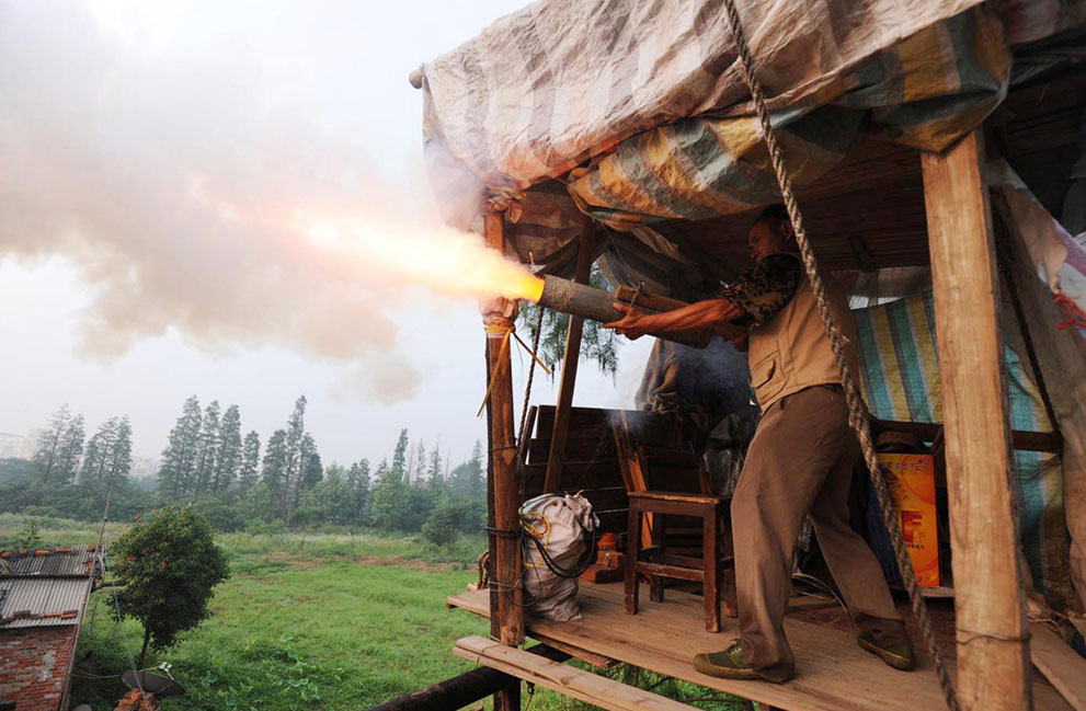 homemade big gun, cannon arm