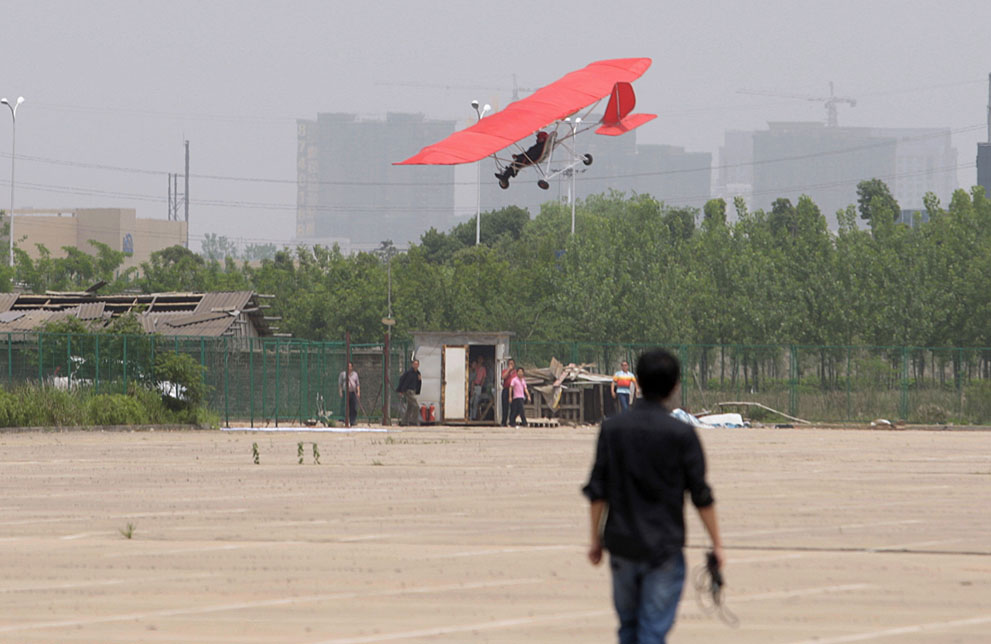 homemade ultra-light aircraft is in testing
