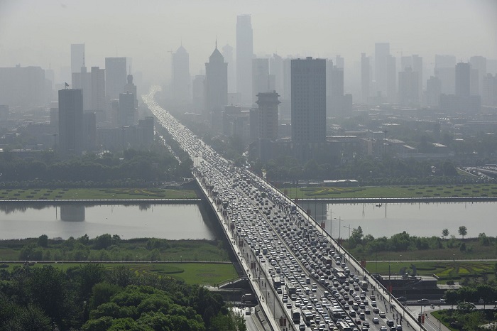 horrible traffic jam in Taiyuan