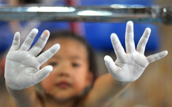 training gymnasts from very young in china